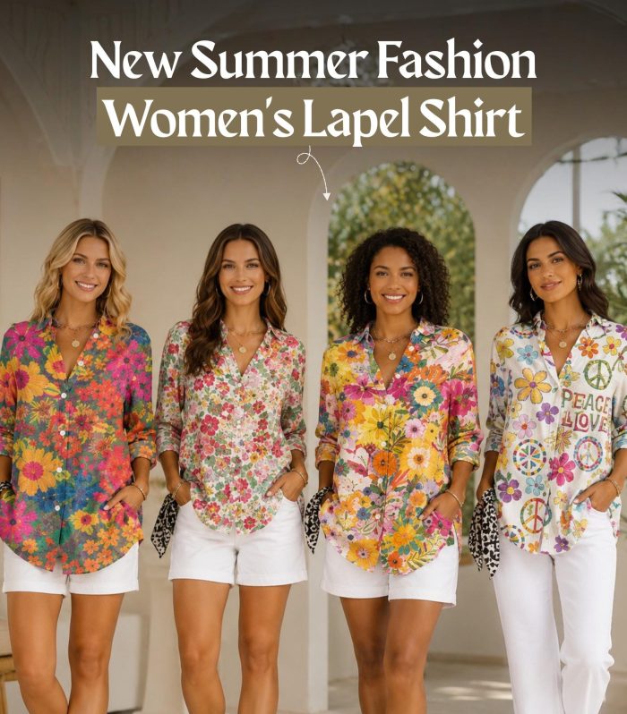 Pink Floral Button Down Shirt Women Lapel Long Sleeve Roll‑Up Top Vacation Casual Loose Fit S M L XL 2XL 3XL 4XL 5XL 26.8in